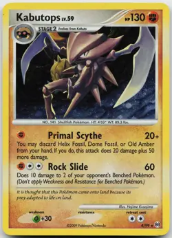 Kabutops 4/99 Holo Rare Arceus Pokemon Moderately Played - Image 1
