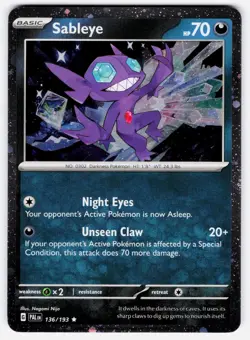 SABLEYE (COSMOS HOLO) 136/193 HOLO POKEMON LP - Image 1