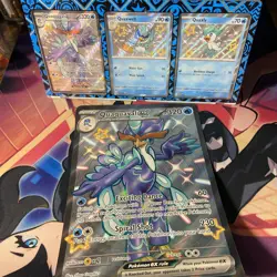 Pokemon TCG: Promo Shiny Quaquaval ex Quaxly Quaxwell S&V Paldean Fates 💎+case - Image 1