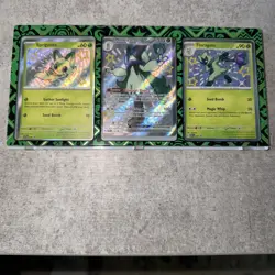 Pokemon TCG Paldean Fates Shiny Sprigatito, Floragato & Meowscarada Promos - Image 2