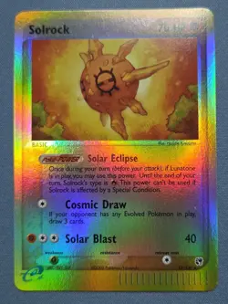 Pokemon TCG EX Sandstorm Solrock 13/100 Reverse Holo - Image 1