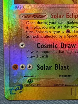 Pokemon TCG EX Sandstorm Solrock 13/100 Reverse Holo - Image 5