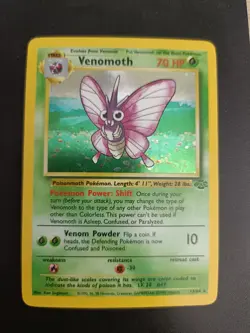 Pokemon TCG Venomoth Holo Jungle 13/64 Unlimited Vintage NM/LP - Image 1