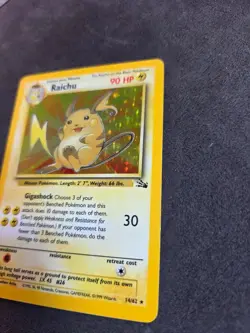 Pokemon TCG Raichu Fossil 14/62 Holo 1999-2000 WOTC - Vintage - Image 3