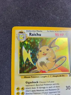Pokemon TCG Raichu Fossil 14/62 Holo 1999-2000 WOTC - Vintage - Image 5