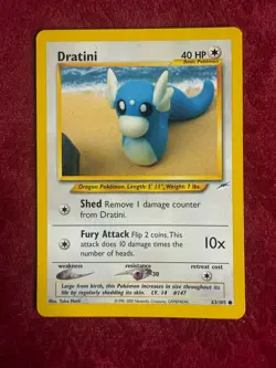 Pokemon TCG Dratini Non-Holo 63/105, Neo Destiny (LP/MP) - Image 1