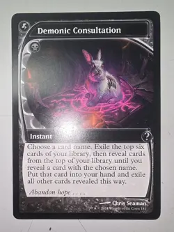 MTG - MB2 - Demonic Consultation (Future Sight) #181 - Regular Near Mint - Image 1