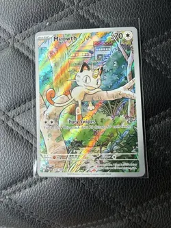 Pokemon TCG Meowth 106/094 Full Art Illustration Rare Holo Phantasmal Flame - Image 1
