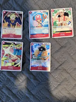 Bandai One Piece Card Game ST01 Super Pre-Release Foil Character Lot x5 Sanji - Image 1