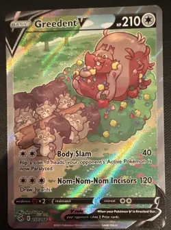 The Pokemon Company Greedent V 257/264 Fusion Strike Ultra Rare Holo Full Art EN - Image 2