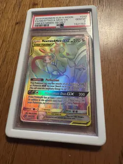 PSA 10 Pokemon Mewtwo & Mew Tag Team GX Holo Unified Minds 242/236 Secret Rare - Image 4
