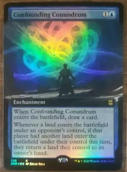 mtg magic confounding conundrum EXTENDED BORDERLESS FOIL ENGLISH enigme - Image 1