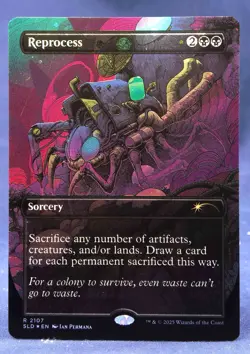 Reprocess - MTG Galaxy FOIL - Secret Lair Alien Auroras SLD - NM - Image 1