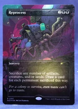 Reprocess - MTG Galaxy FOIL - Secret Lair Alien Auroras SLD - NM - Image 2