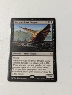 MTG Ancient Brass Dragon - Commander Legends Battle for Baldur's Gate NM - Image 1