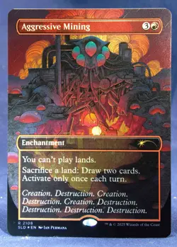 Aggressive Mining - MTG Galaxy FOIL - Secret Lair Alien Auroras SLD - NM - Image 1