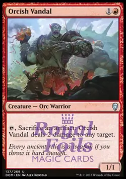 Orcish Vandal 4x FOIL DOM MTG Dominaria Uncommon MINT red - Image 1