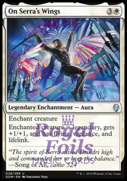 On Serra's Wings 1x FOIL DOM MTG Dominaria Uncommon MINT white - Image 1