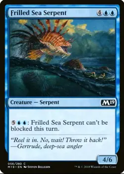 X 1 Frilled Sea Serpent NM M19 056 MTG Magic The Gathering - Image 1