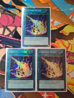 Lightning Storm - IGAS-EN067 - Starlight Rare 1st Edition NM x3 Yugioh - Image 1
