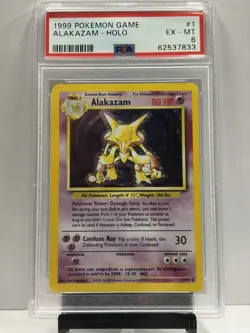 Alakazam Holo 1/102 Game Pokemon PSA 6 - Image 1