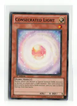 CONSECRATED LIGHT SDLS-EN022 1ST EDITION YUGIOH TCG LP - Image 1