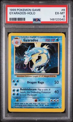 Pokemon Gyarados Holo Rare Base Set 006/102 PSA 6 - Image 1