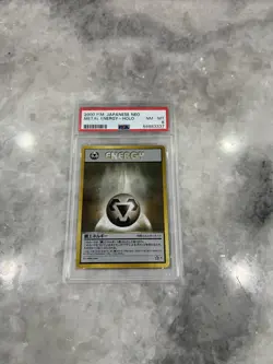 Pokemon PSA 9 Japanese Metal Energy Holo Rare Neo Genesis Mint - Image 1