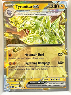 TYRANITAR EX 066/197 OBSIDIAN FLAMES POKEMON (DOUBLE RARE, NM) - Image 1