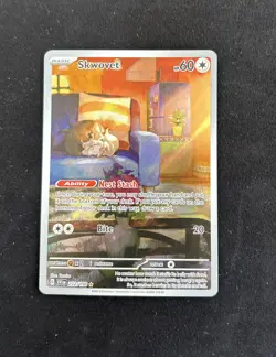 Skwovet 222/198 Illustration Rare Scarlet & Violet Pokemon NM - Image 1