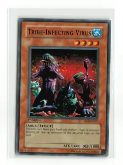 TRIBE-INFECTING VIRUS SD4-EN007 1ST EDITION YUGIOH TCG LP - Image 1