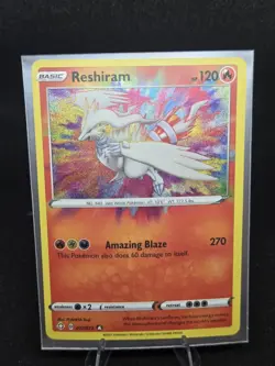 Pokemon TCG Reshiram 017/072 Shining Fates Amazing Rare Holo English Basic - Image 1