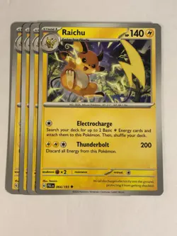 Pokemon TCG Paldea Evolved 4x Playset Raichu 064/193 Near Mint - Image 1