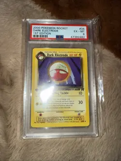 1st Edition Dark Electrode 2000 Pokemon Rocket Psa 6 Non Holo - Image 1