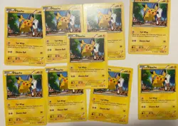 Pikachu SM04 Non-foil Target Promo Pokemon Tcg NM + 9xPikachu XY Roaring skies - Image 5