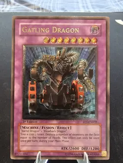 Yu-Gi-Oh! Gatling Dragon FET-ENO35 1st Edition Ultimate Rare - Image 1