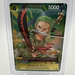 One Piece Roronoa Zoro Championship Event Pack 2024 CS Stamp English Promo P-042 - Image 1