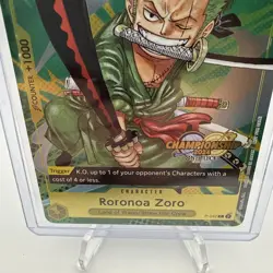 One Piece Roronoa Zoro Championship Event Pack 2024 CS Stamp English Promo P-042 - Image 3