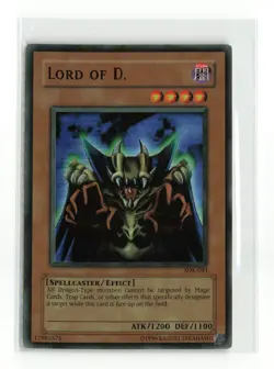 LORD OF D. SDK-041 SUPER RARE YUGIOH TCG DAMAGED HP - Image 1