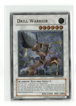 ARTE DRILL WARRIOR ABPF-EN041 ULTIMATE RARE YUGIOH TCG DAMAGED READ - Image 1