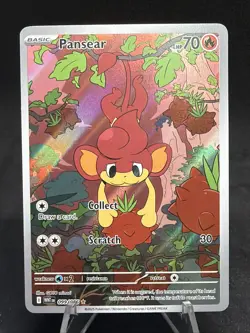 Pokemon TCG White Flare Pansear Illustration Rare Card 099/086 NM Condition - Image 1