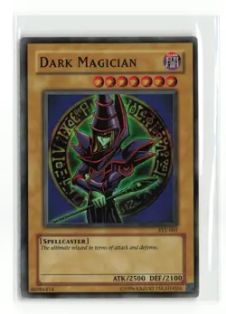 DARK MAGICIAN SYE-001 SUPER RARE YUGIOH TCG DAMAGED HP READ - Image 1