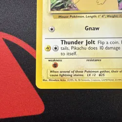 1999 Pokemon Base Set Pikachu Yellow Cheeks Card 58/102 Unlimited NM - Image 2
