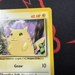 1999 Pokemon Base Set Pikachu Yellow Cheeks Card 58/102 Unlimited NM - Image 4