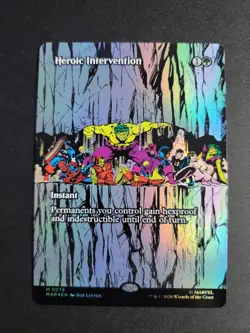 Heroic Intervention (Borderless Foil) Mythic MTG Marvel Super Heroes - Image 1