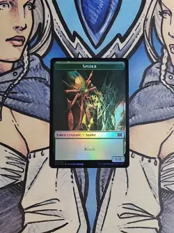 1x Knight / Spider Token FOIL Dual-Sided - NM/M 2X2 MTG - Image 2
