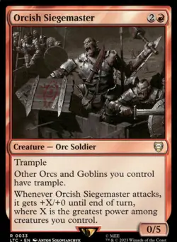 Orcish Siegemaster 33 Commander: The Lord of the Rings: Magic: The Gathering NM - Image 1