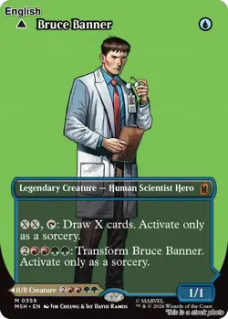 (Preorder) Bruce Banner (Borderless) (0359) EN [MSH - 359] - NM TCG MTG - Image 1