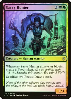 MTG Savvy Hunter Throne of Eldraine 200/269 Foil Uncommon - Image 1
