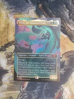 MTG ** FOIL ** Teval, the Balanced Scale (Borderless) - Tarkir: Dragonstorm MP - Image 1